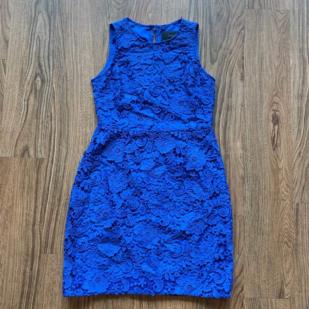 J Crew Sleeveless floral lace sheath dress